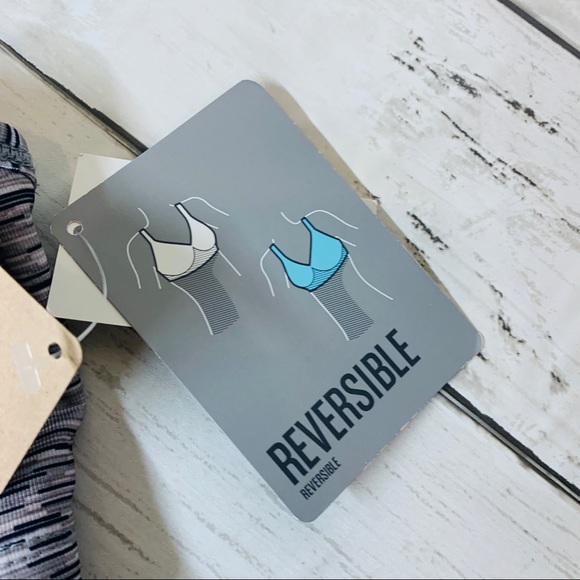 Reebok reversible sport’s bra gray pink NWT XS - Picture 4 of 7